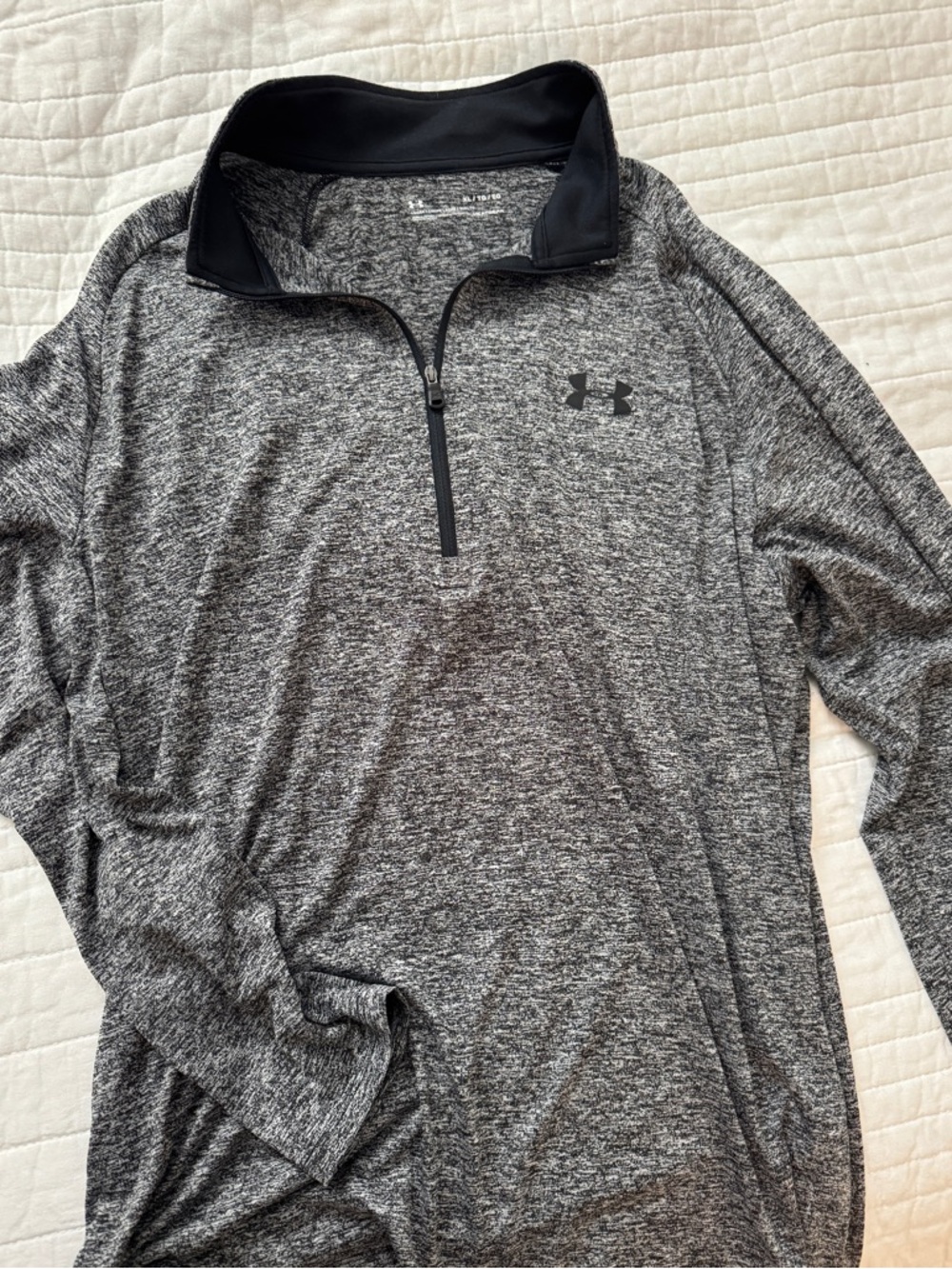 Under Armour Men's Heather Gray 1/4 Zip Performance Pullover